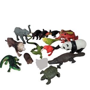 Animal Action Figures Mixed Lot 14 Plastic Safari Ltd More Vintage 90's Y2K Toys